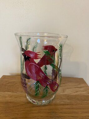 Glass Cardinal Vase